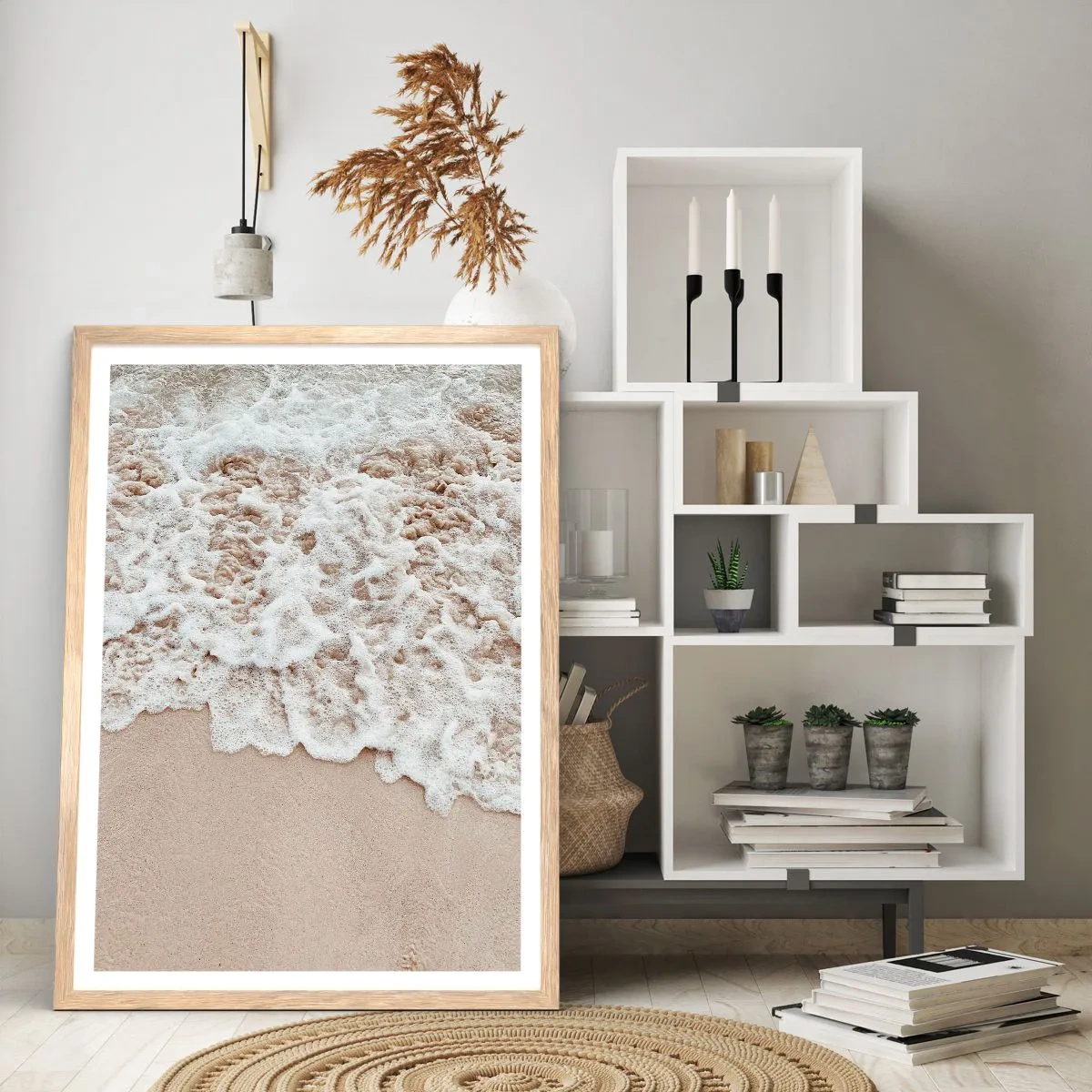 Poszter világos tölgy keretben - Mindjárt jövök. - 40x50 cm