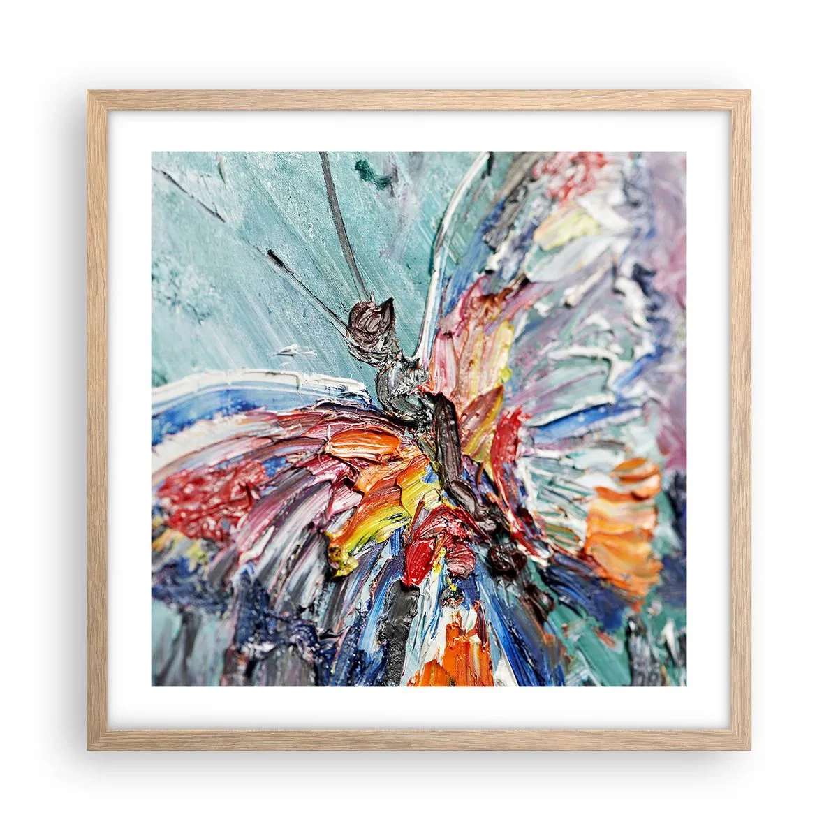 Poszter világos tölgy keretben - A természet által festett - 50x50 cm