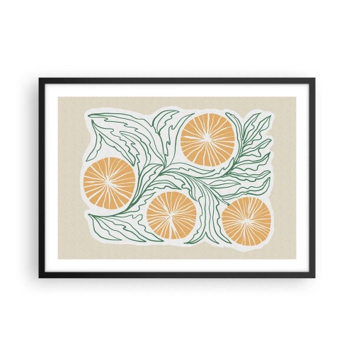 Poszter fehér keretben - Etnikus egy csipet absztrakcióval - 70x50 cm