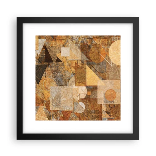 Poszter fehér keretben - Kubikus bronz tanulmánya - 30x30 cm