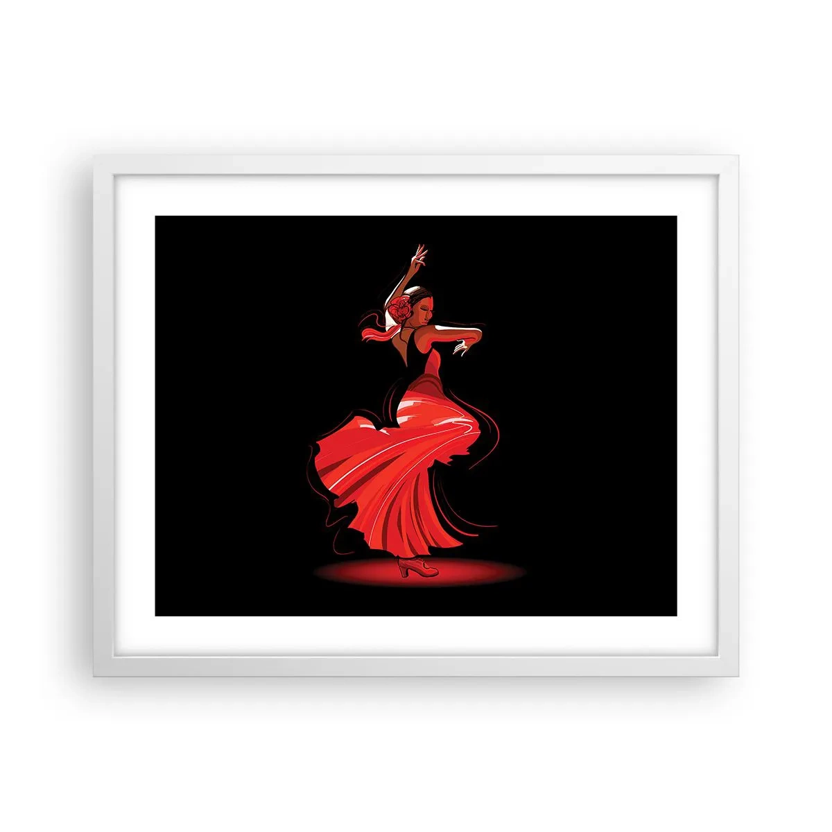 Poszter fekete keretben - A flamenco tüzes szelleme - 50x40 cm