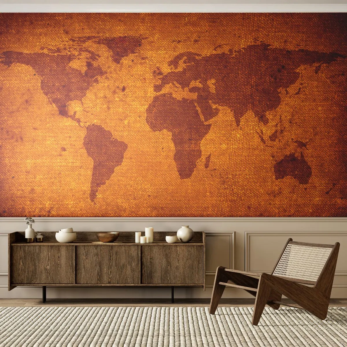 Fotótapéta Premium Sand - Meghívás utazásra - Világtérképek, Kontinensek, Utazások - 150x105 cm