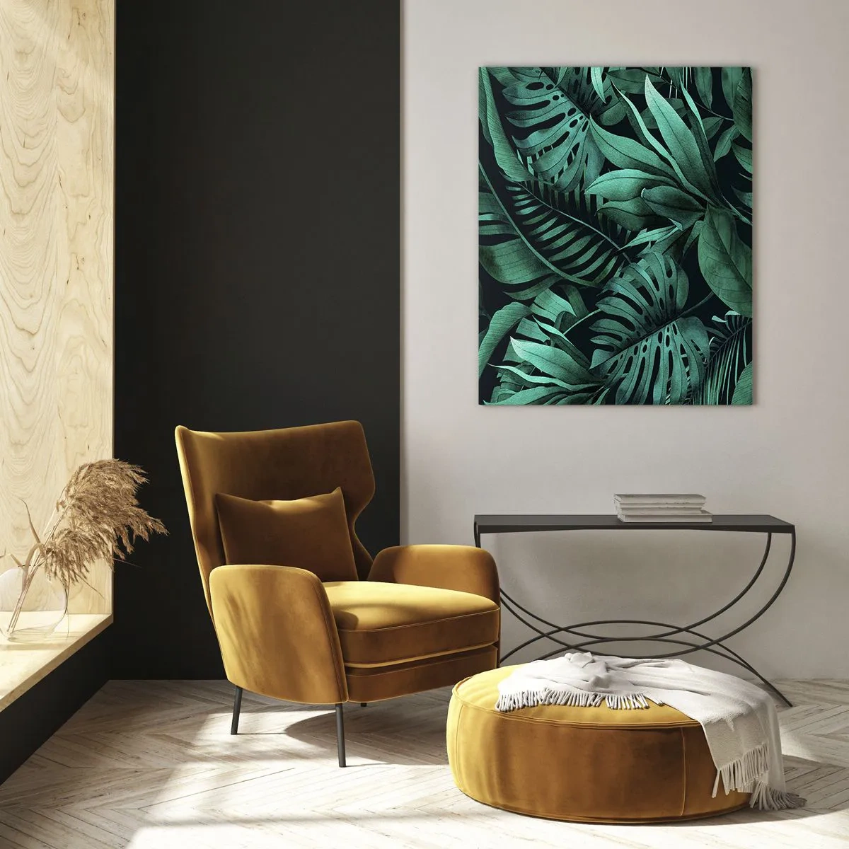 Üveg kép - A trópusi zöld mélysége - 50x70 cm
