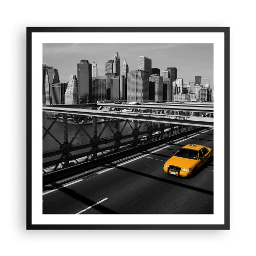 Poszter fehér keretben - Nagy város színei - 60x60 cm