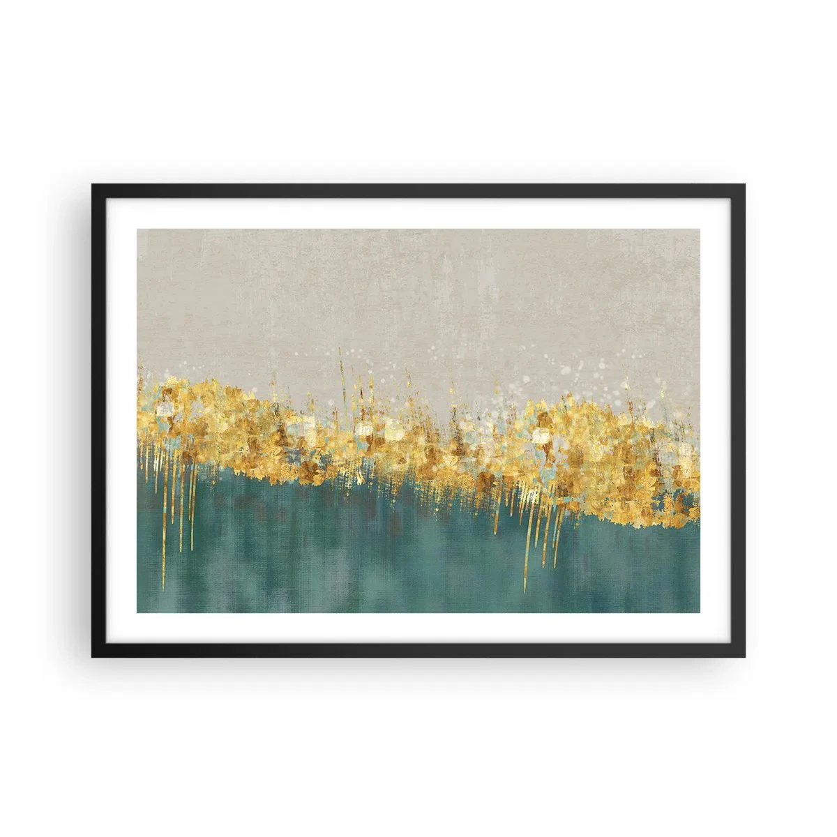 Poszter fehér keretben - Az aranyhatár - 70x50 cm