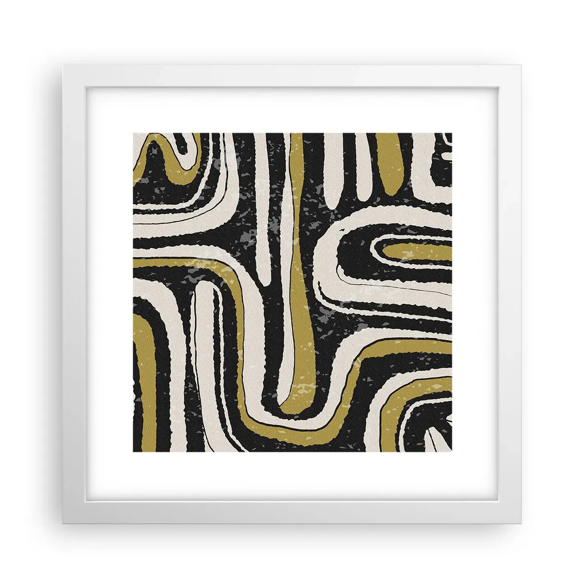 Poszter fekete keretben - Kompozíció: traktusok és sikátorok - 30x30 cm