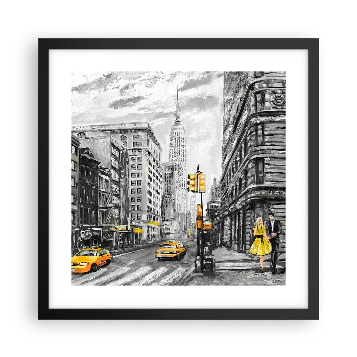 Poszter fehér keretben - Egy New York-i történet - 40x40 cm