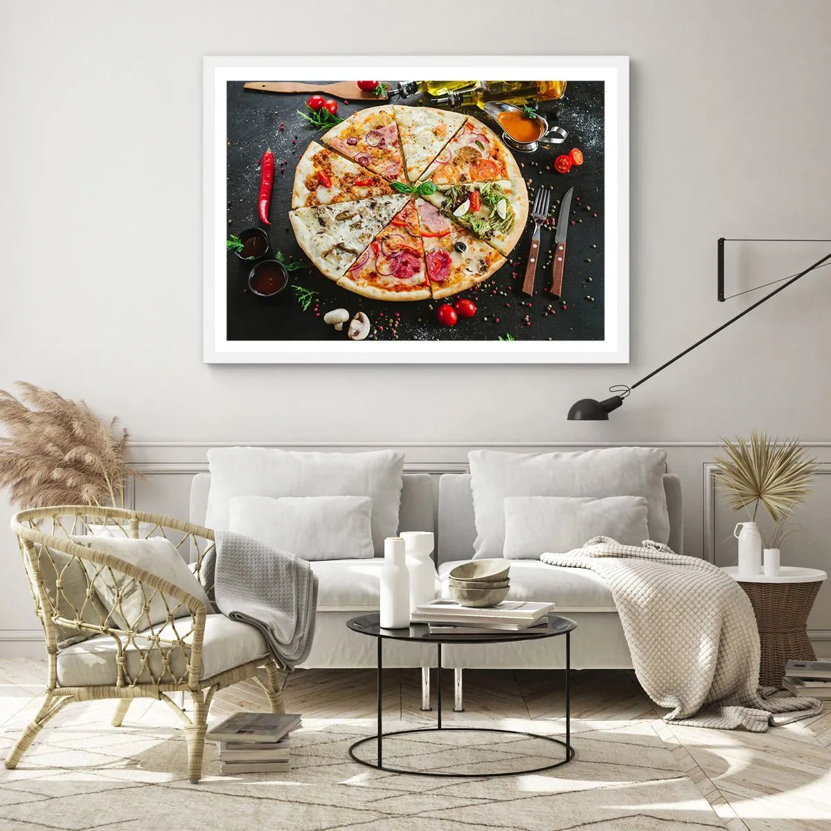 Poszter fekete keretben - Ízek palettája - 70x50 cm