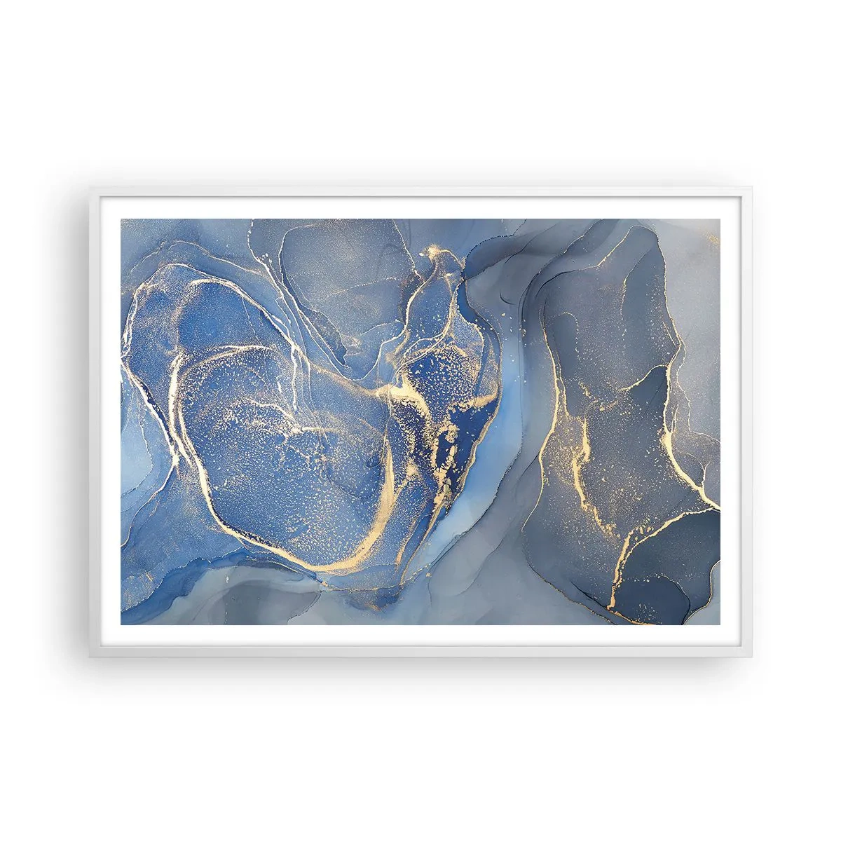 Poszter fekete keretben - Arany por - 100x70 cm