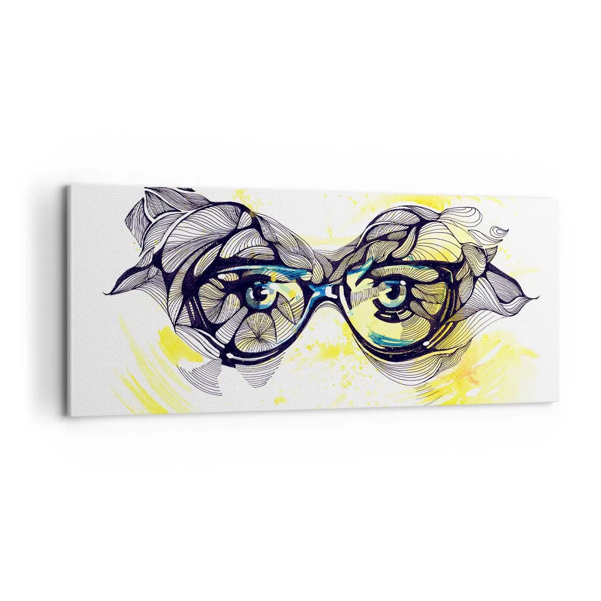 Vászonkép - Kék szemüvegen keresztül - 100x40 cm