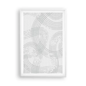 Poszter fekete keretben - Nincs egyenes út - 61x91 cm