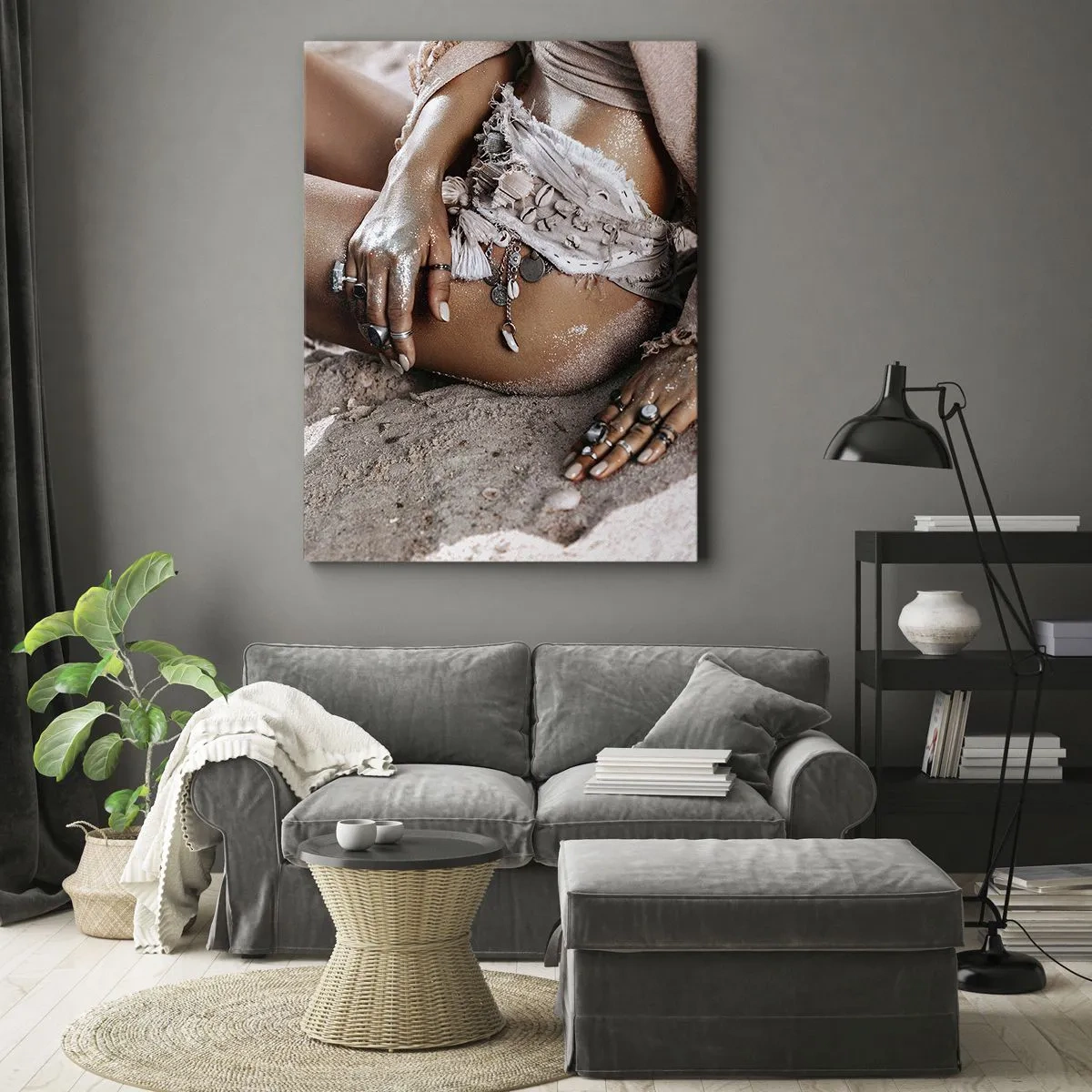 Vászonkép - A hullámok vetettek partra? - 55x100 cm