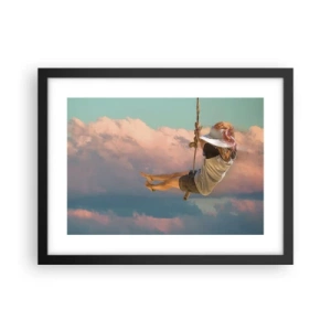 Poszter fehér keretben - Szórakozás a fellegekben - 40x30 cm