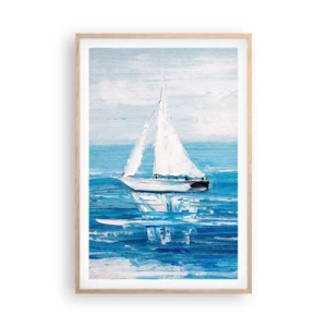 Poszter világos tölgy keretben - Egy barátoddal az oldaladon - 61x91 cm