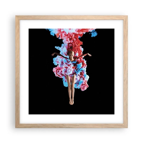 Poszter világos tölgy keretben - Teljes virágzásban - 40x40 cm