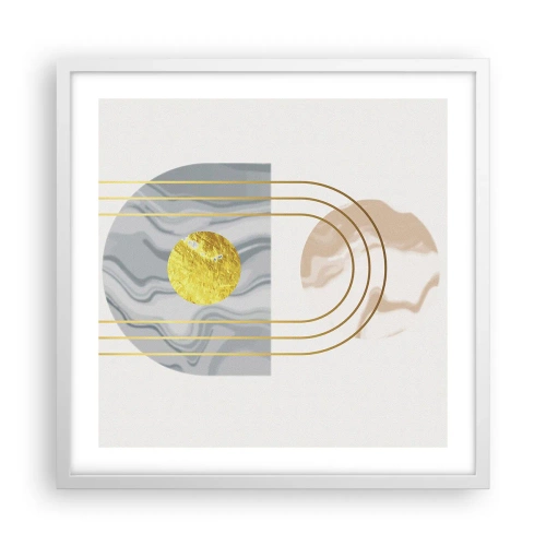 Poszter fekete keretben - Fényerő és ragyogás - 50x50 cm