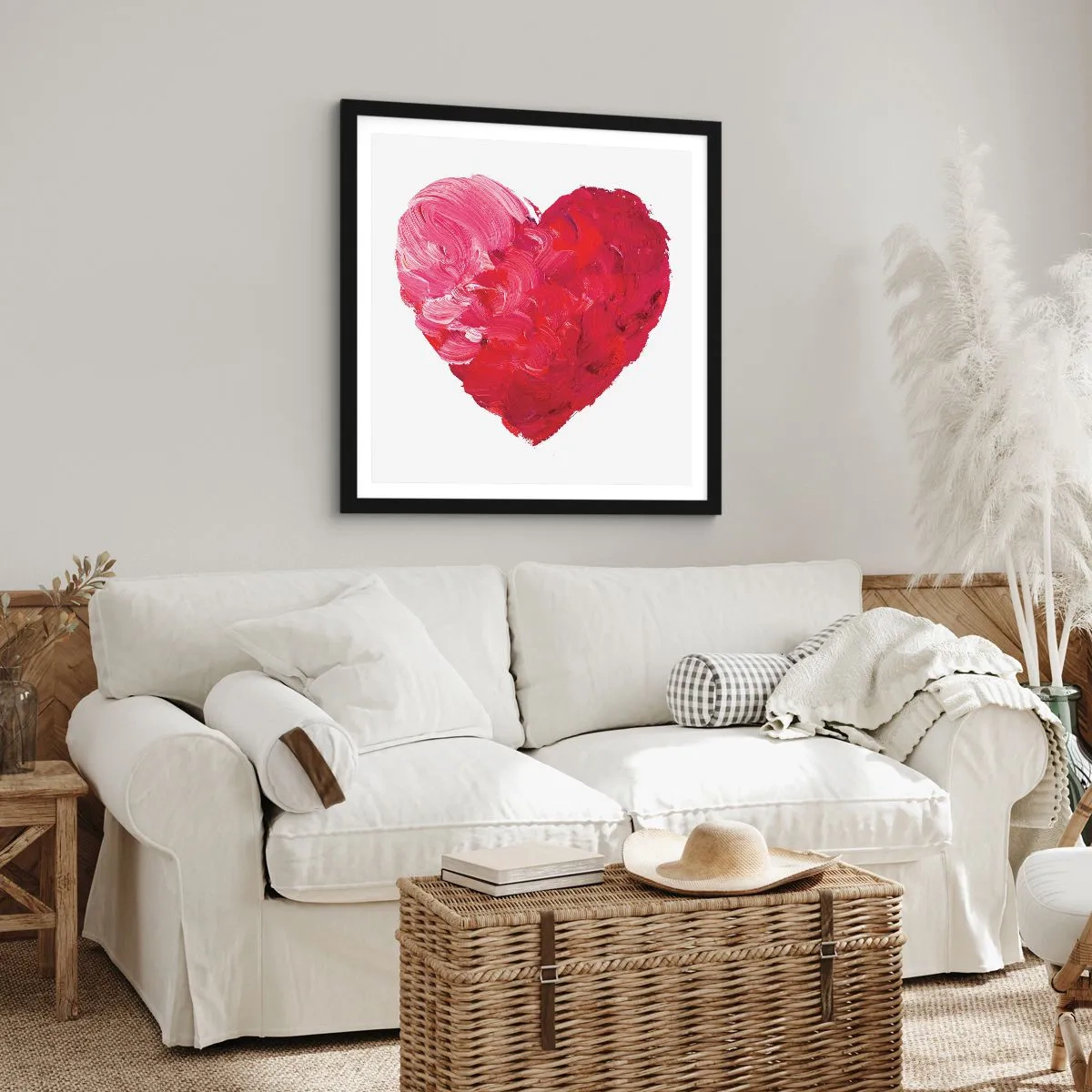 Poszter fehér keretben - All you need is love - 30x30 cm