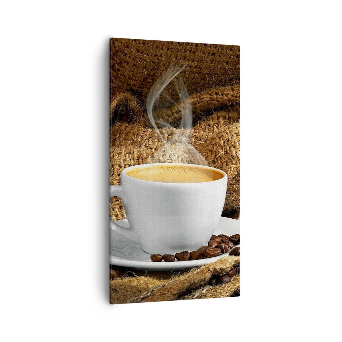 Vászonkép - A mokka illata és a mézes folyadék sűrűsége - 55x100 cm