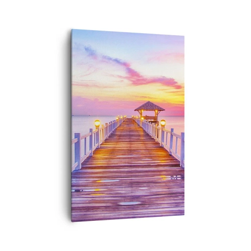 Vászonkép - Az est lilás-arany csendje - 80x120 cm