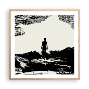 Poszter világos tölgy keretben - Egy új pillantás - 60x60 cm