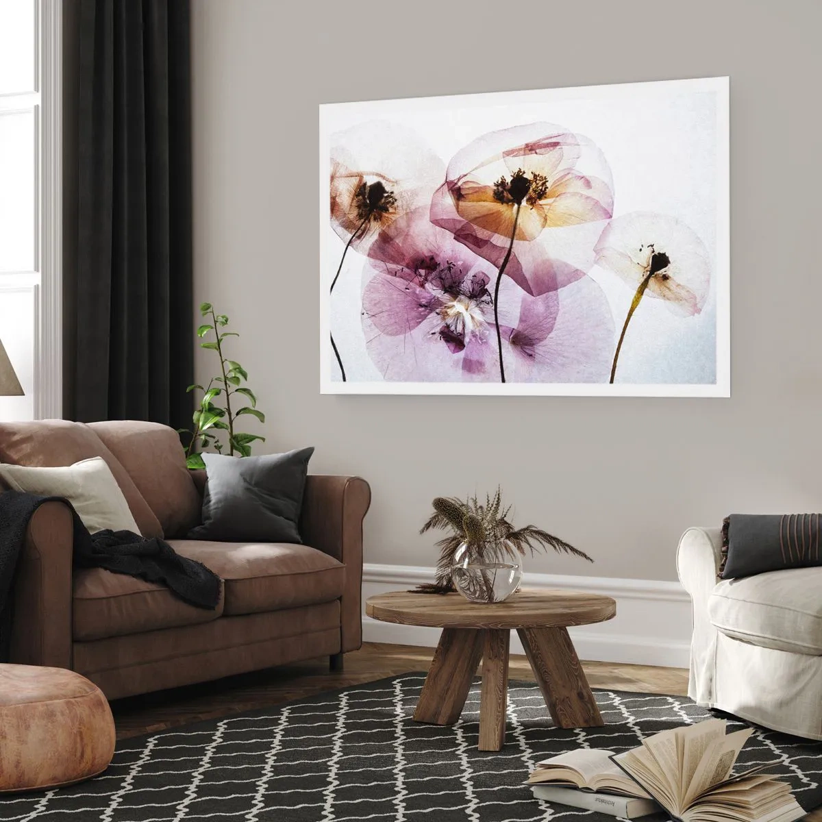 Poszter - Átlátszó virág test - 100x70 cm