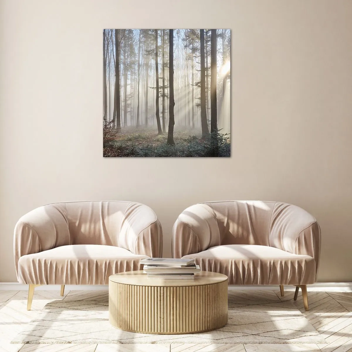 Üveg kép - A köd is felébredt - 40x40 cm