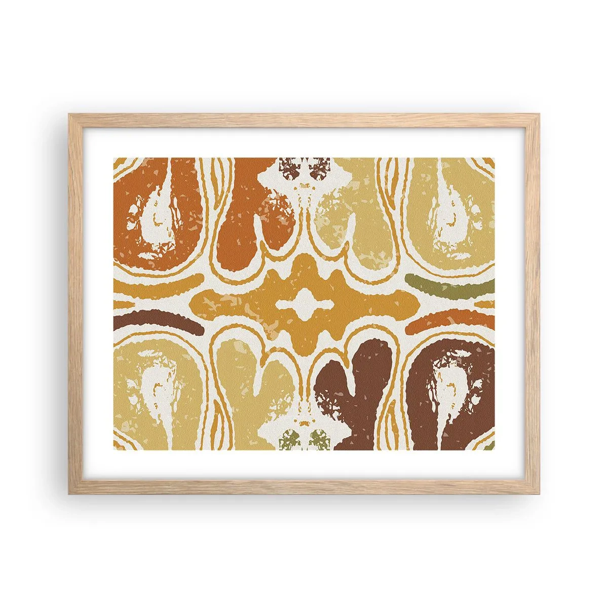 Poszter világos tölgy keretben - Érzelmes absztrakció - 50x40 cm