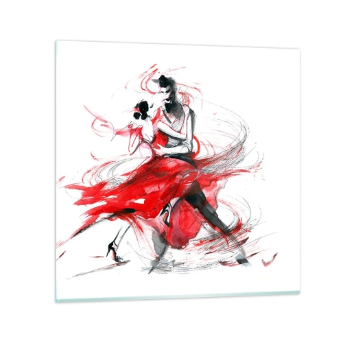 Üveg kép - Tango - a szenvedély ritmusa - 70x70 cm