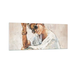 Üveg kép - Portré teljes napfényben - 100x40 cm