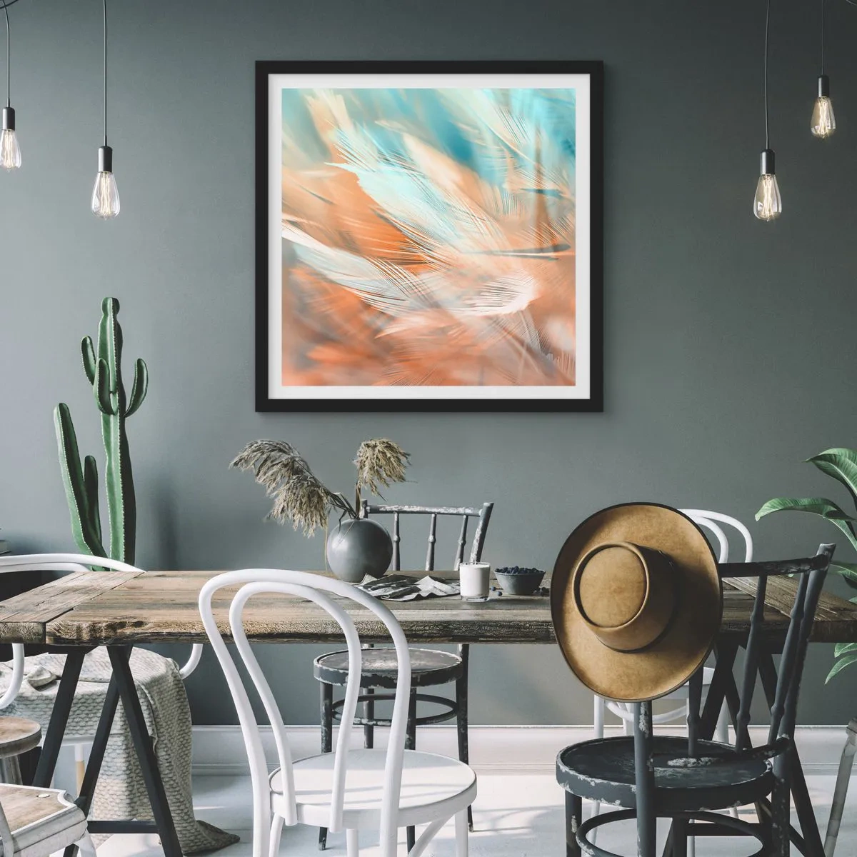 Poszter fehér keretben - A szelídség földjén - 60x60 cm