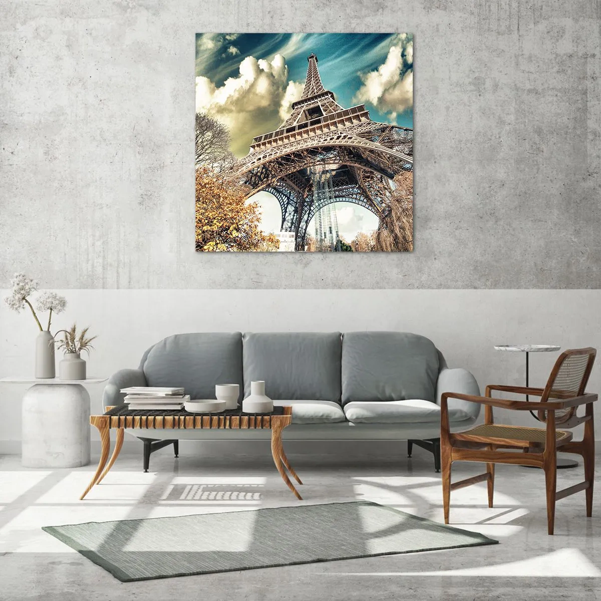 Üveg kép - Ősszel pedig Párizsban... - 60x60 cm