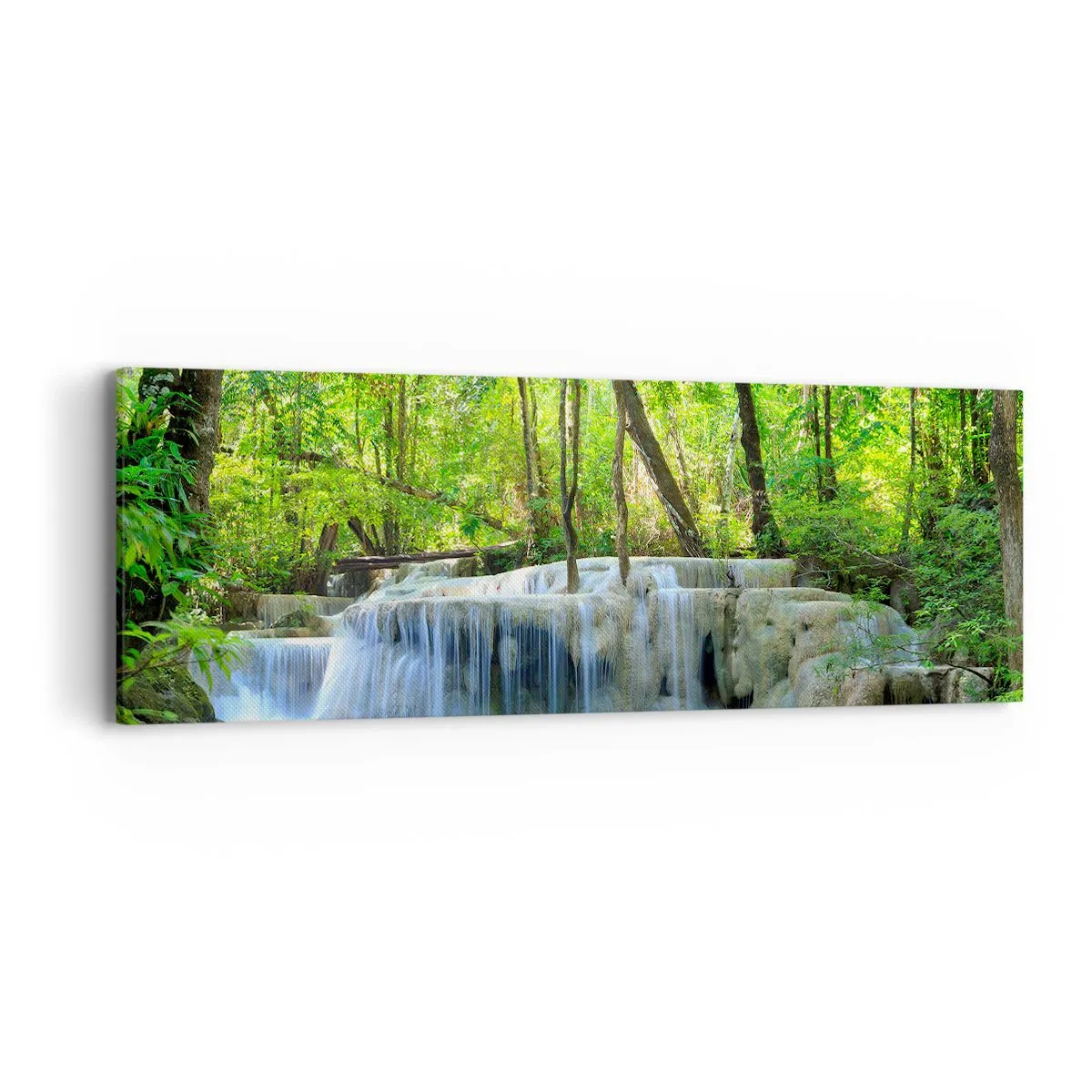 Vászonkép - Türkizbe és zöldbe merülni - 90x30 cm