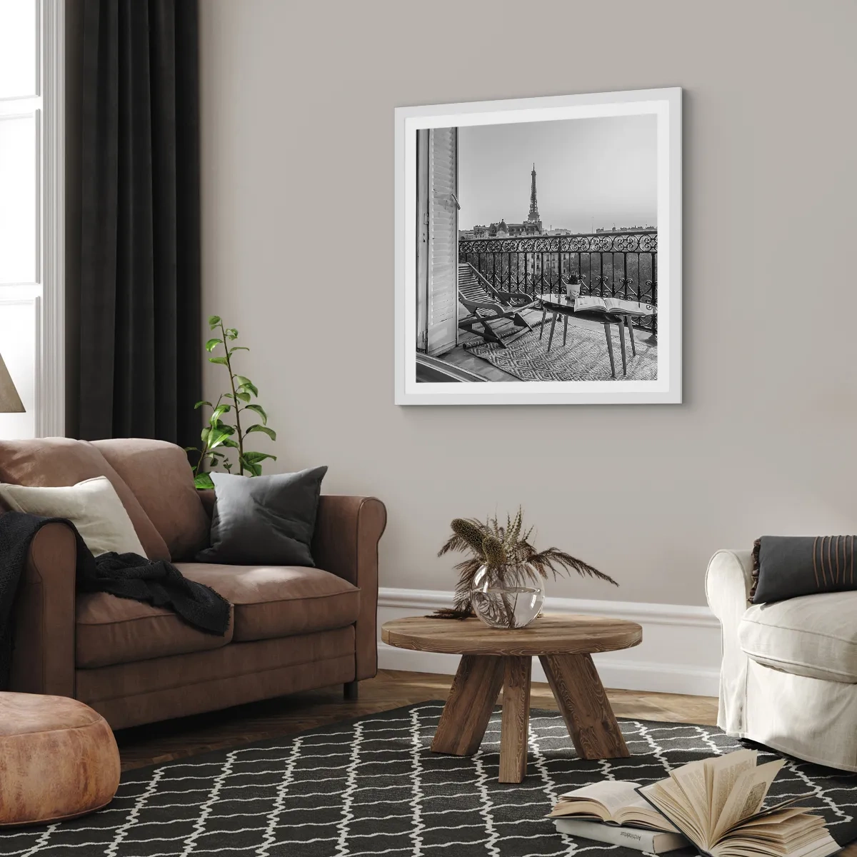 Poszter fekete keretben - Párizsi délután - 50x50 cm