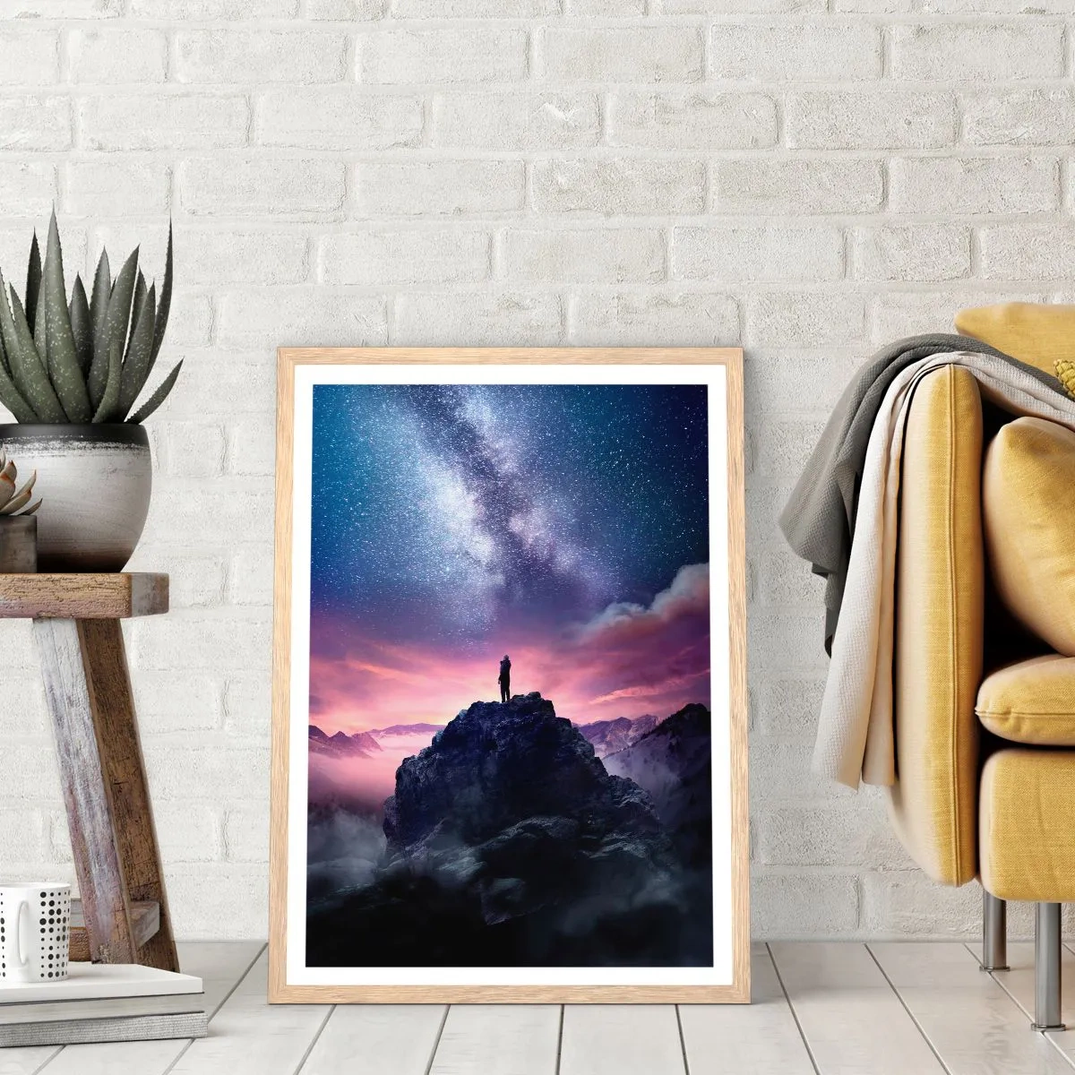 Poszter világos tölgy keretben - És megérezte az életet - 70x100 cm