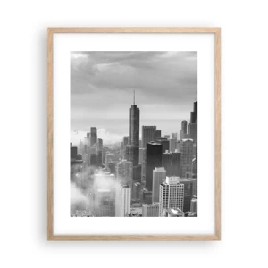 Poszter világos tölgy keretben - Amerikai táj - 40x50 cm