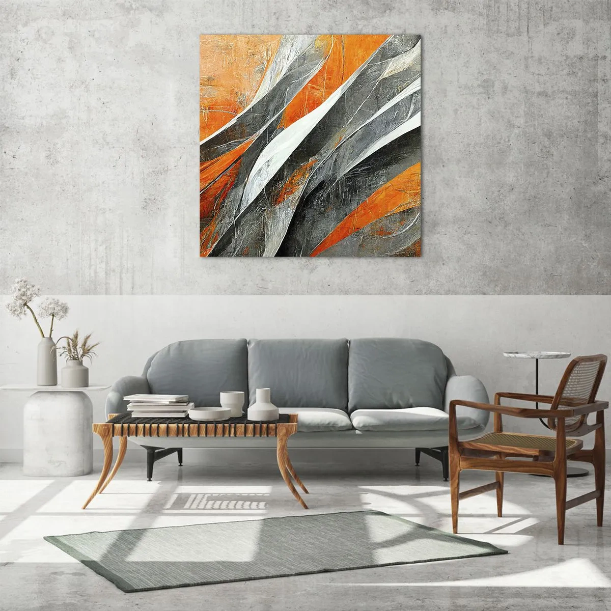 Üveg kép - Hőség és hideg - 60x60 cm