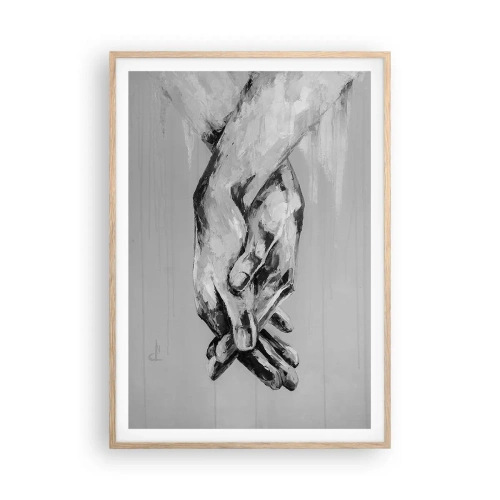 Poszter világos tölgy keretben - Kezdet… - 70x100 cm