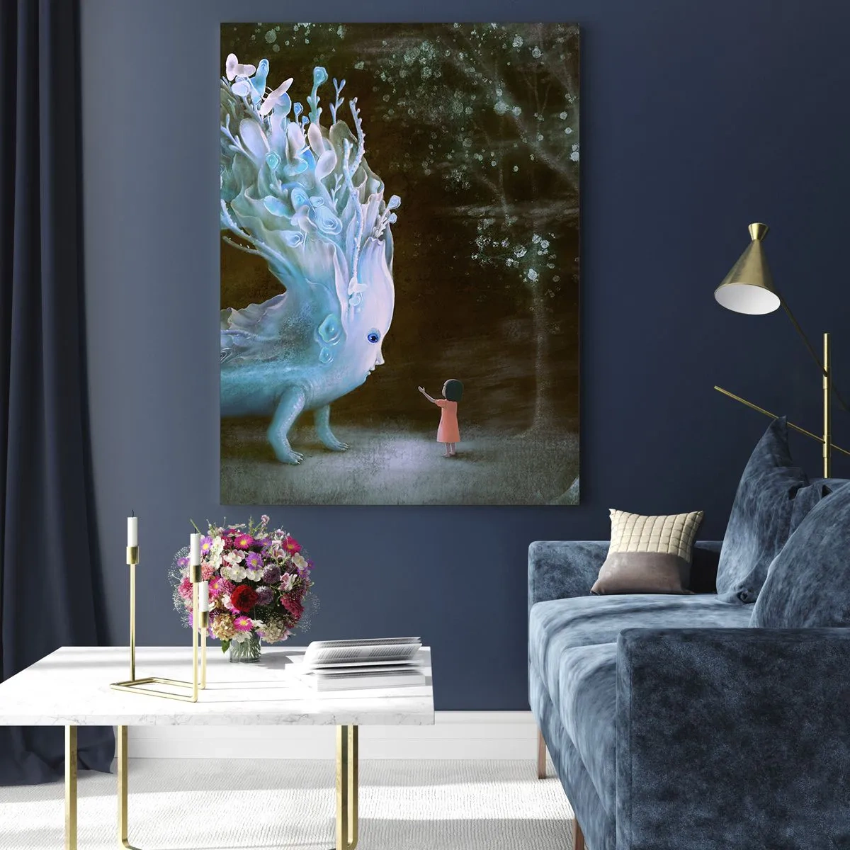 Üveg kép - Fantasztikus találkozás - 80x120 cm