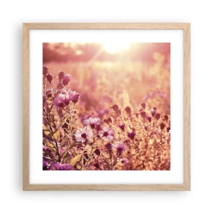 Poszter világos tölgy keretben - A nyár elmúlás előtt - 40x40 cm