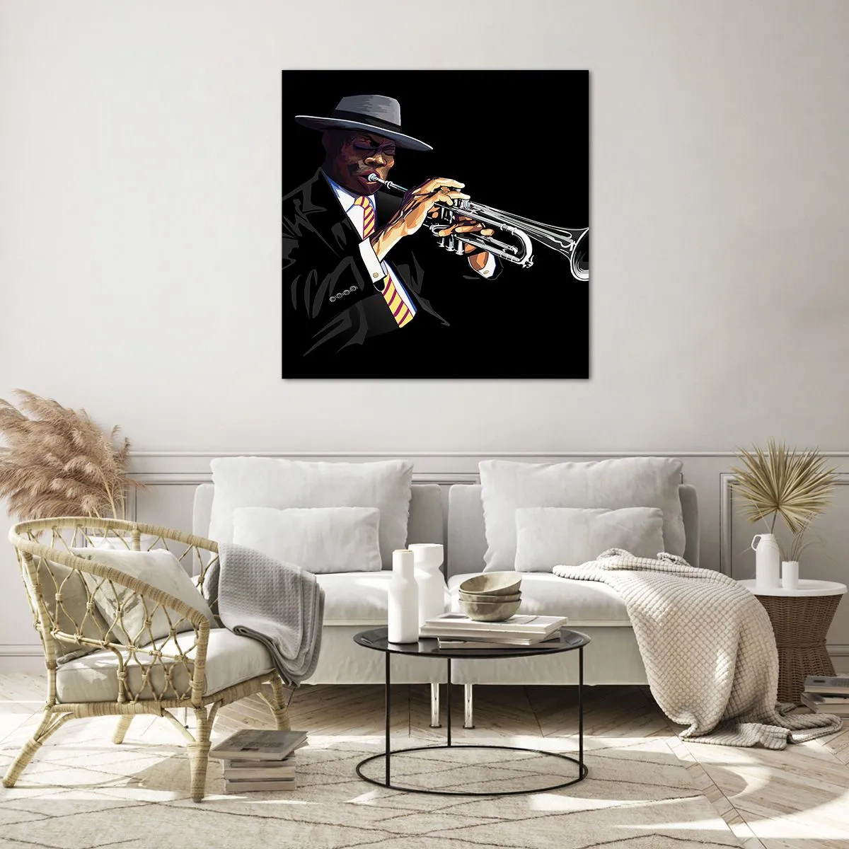 Üveg kép - Old school varásza - 40x40 cm