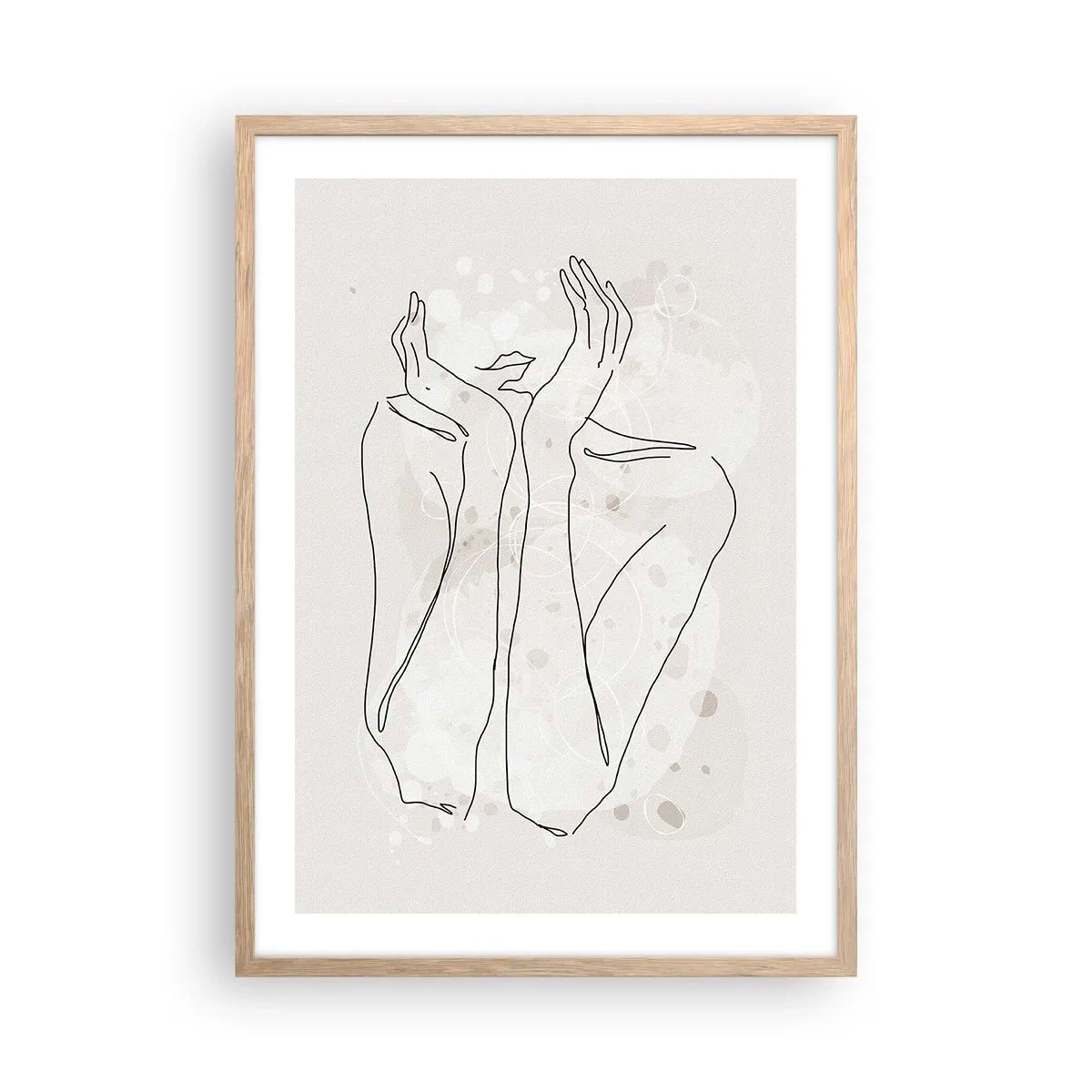 Poszter világos tölgy keretben - Várva-várt pillanat - 50x70 cm