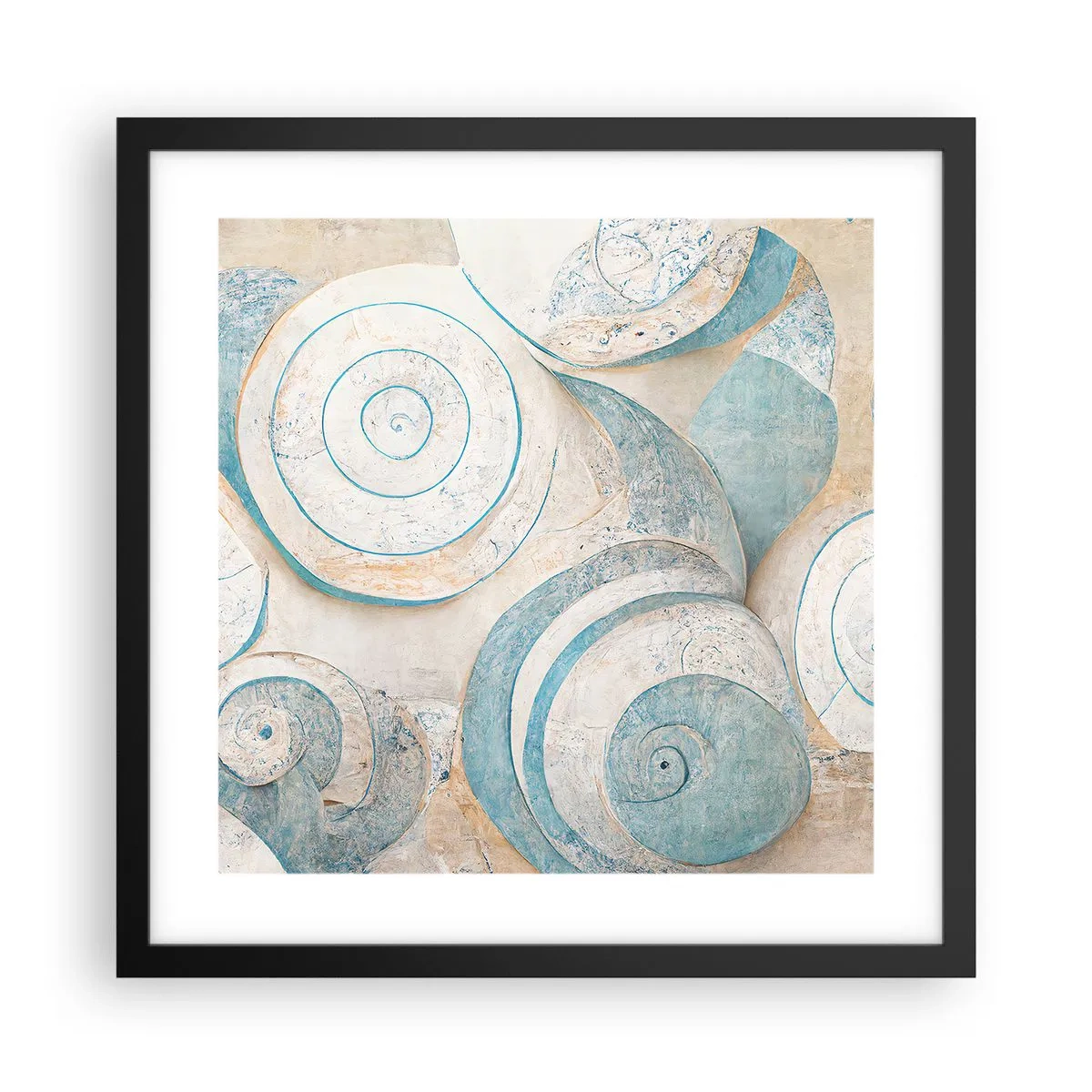 Poszter fehér keretben - Mit rejt a kagyló? - 40x40 cm