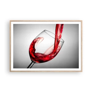 Poszter világos tölgy keretben - Szín - mozgás - hang - 100x70 cm