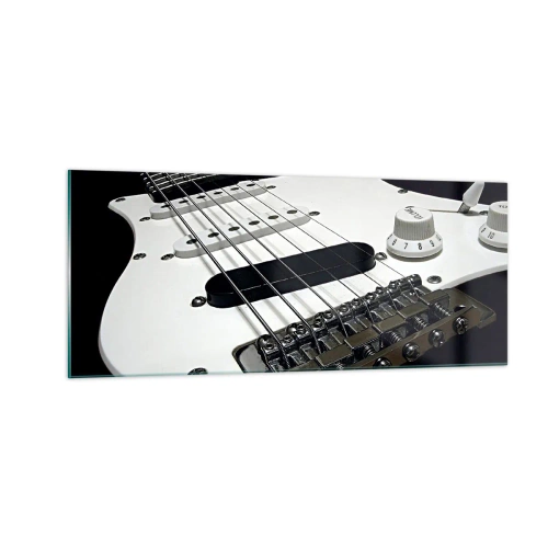 Üveg kép - Fehérbe rejtett hang - 100x40 cm
