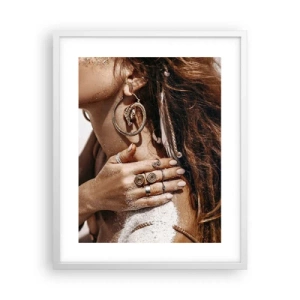 Poszter fekete keretben - Az érintetlen tengerpart királynője - 40x50 cm