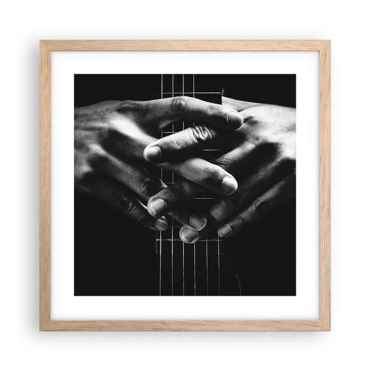 Poszter világos tölgy keretben - Művész imája - 40x40 cm