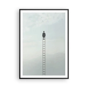 Poszter fehér keretben - Emelkedj feljebb - 70x100 cm