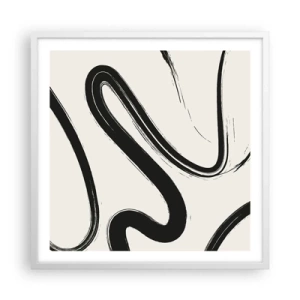 Poszter fekete keretben - Fekete-fehér rajongás - 60x60 cm