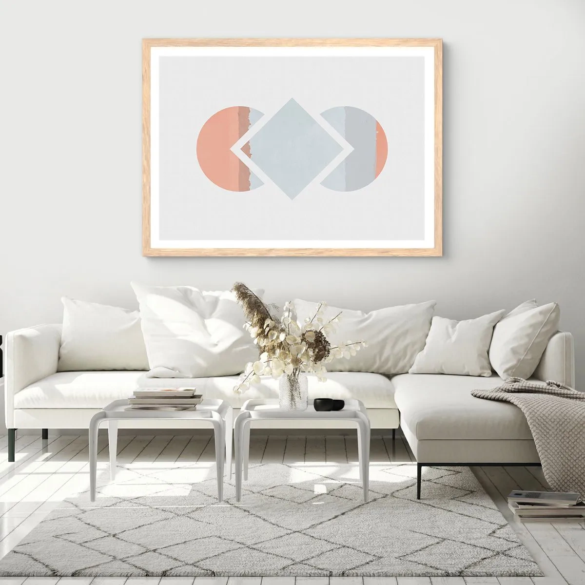 Poszter világos tölgy keretben - A helyzet egyértelmű - 40x30 cm