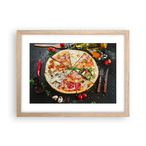 Poszter világos tölgy keretben - Ízek palettája - 40x30 cm